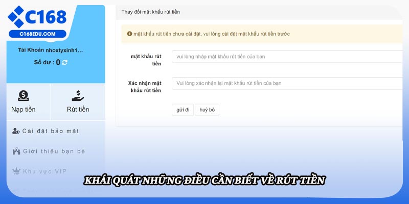 Khái quát những điều cần biết về rút tiền